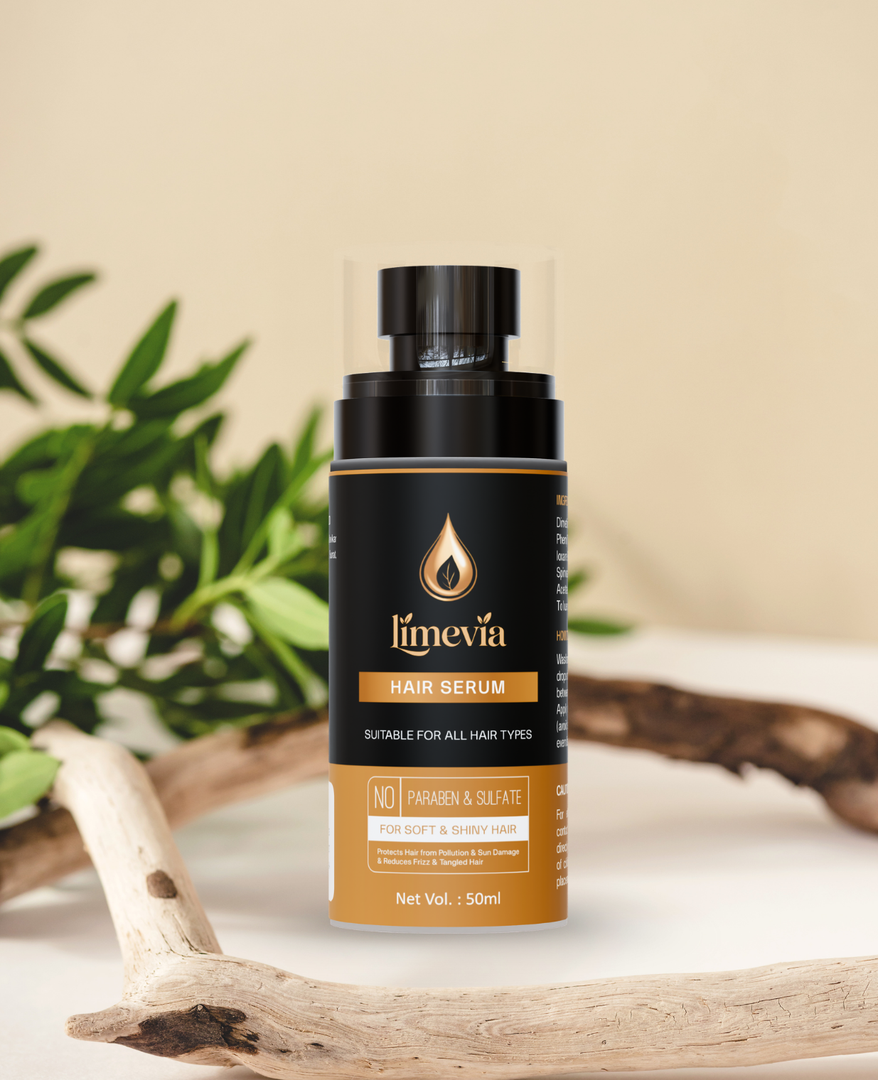 Limevia Hair Serum -  Nature’s Shield for Smooth, Strong & Shiny Hair